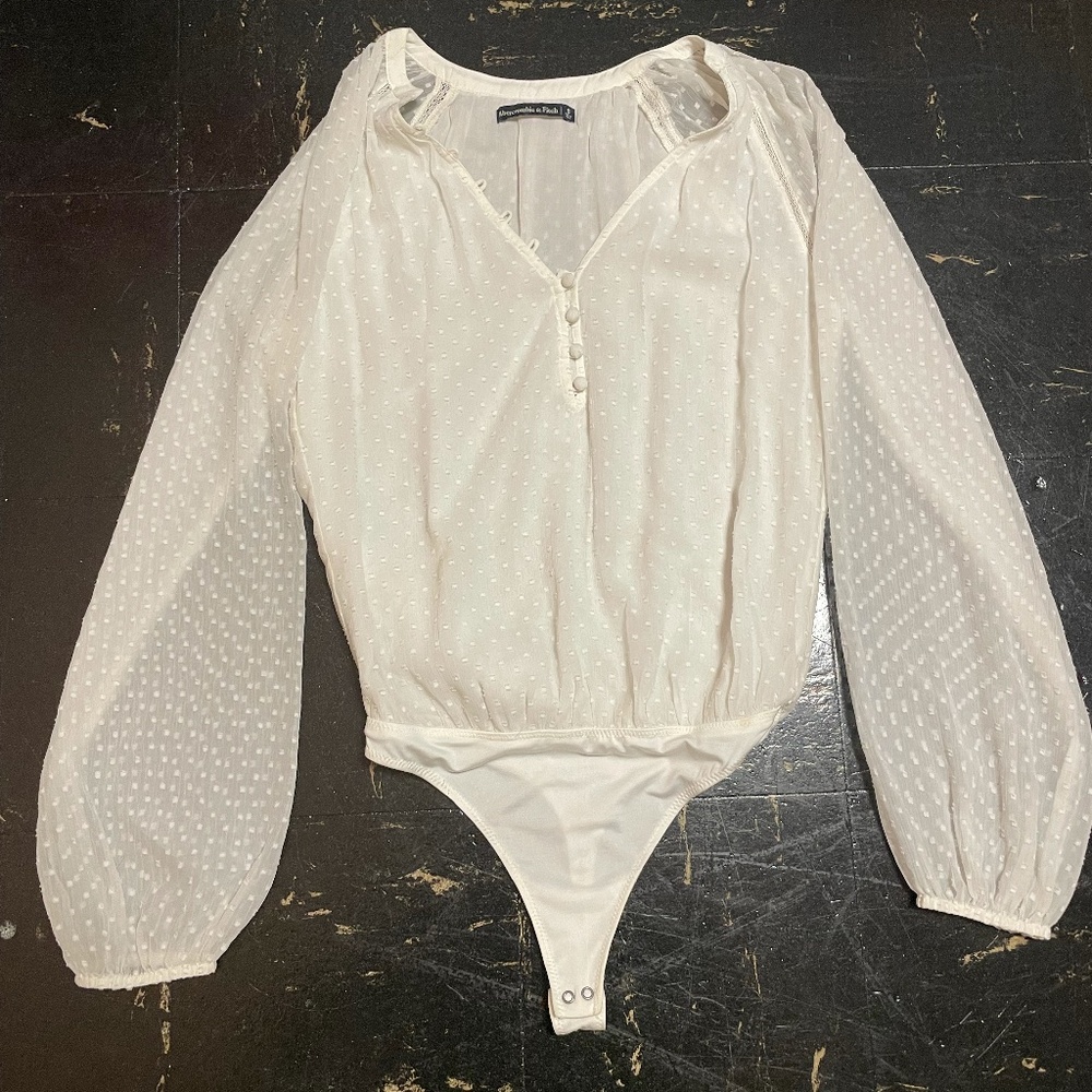 Abercrombie & Fitch White Bodysuit